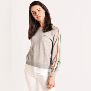 Cupcakes & Cashmere Rainbow Bonjour Portland Sweater, Size Medium